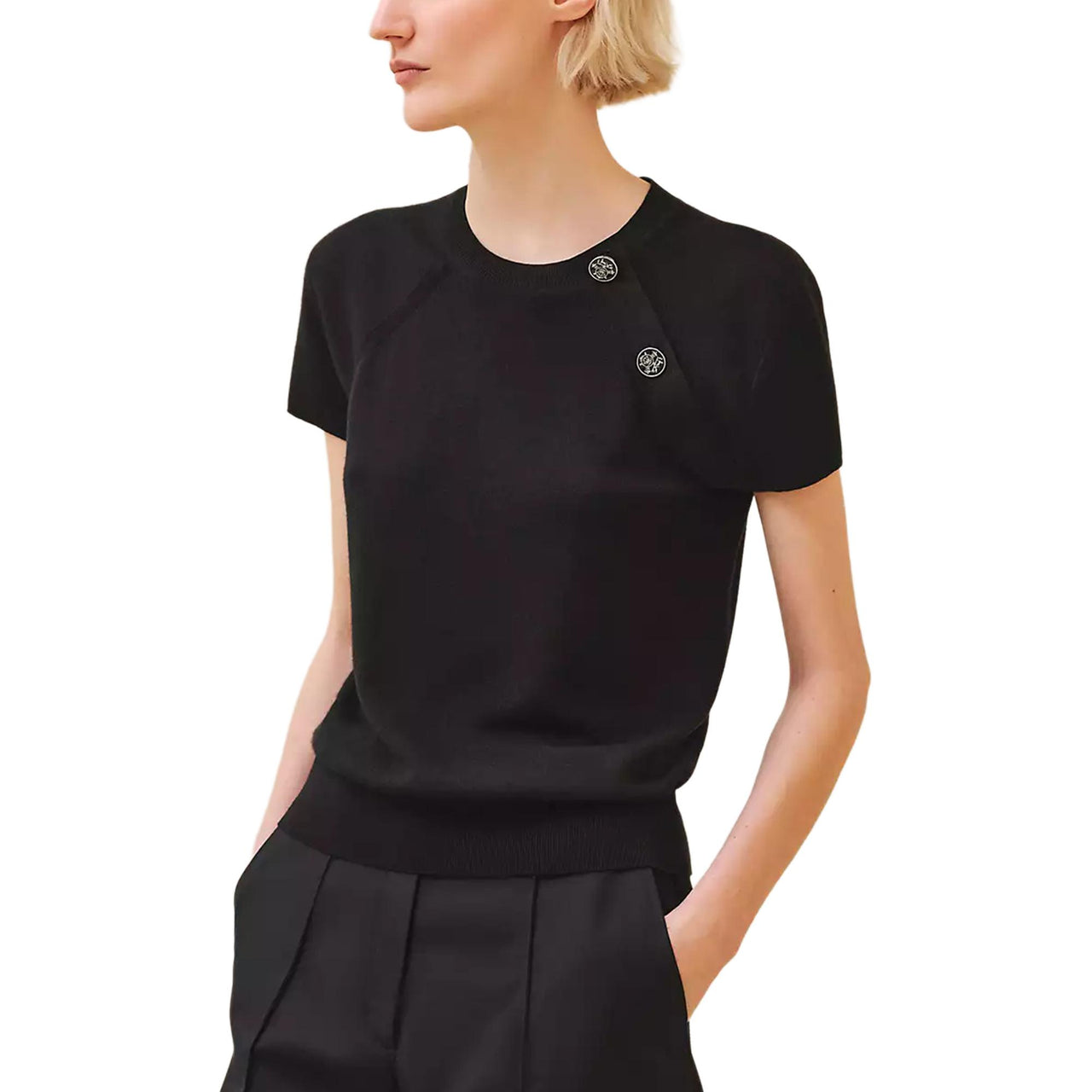 HERMES Cashmere Sweater Women's Black