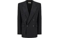 SAINT LAURENT Pinstripe Double-breasted Blazer