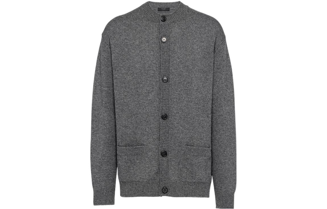 PRADA Crew-neck Cashmere Cardigan
