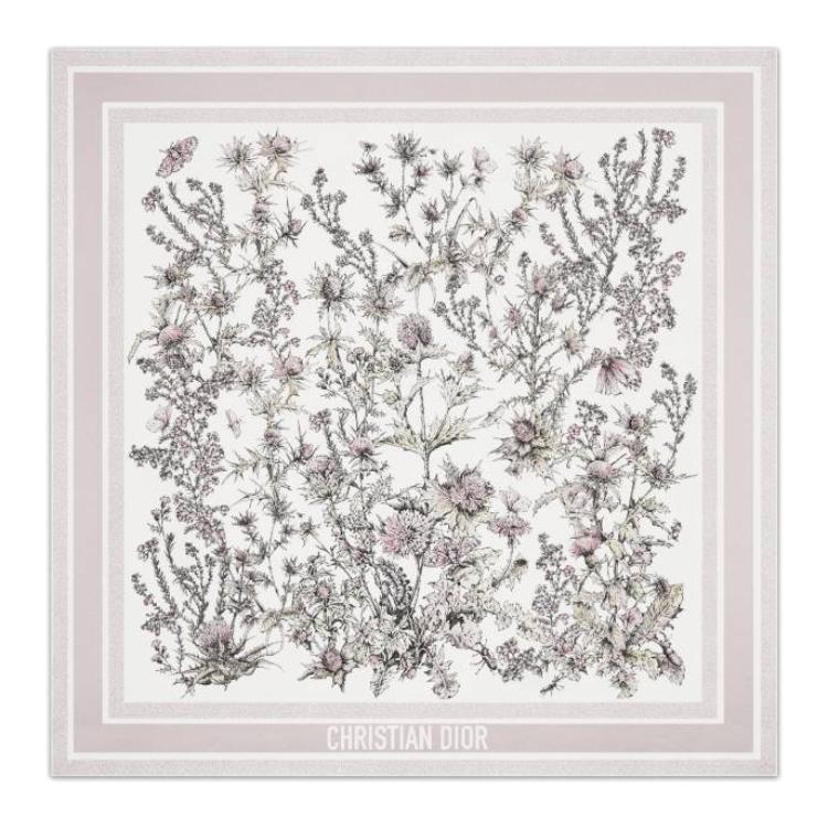 DIOR Silk Scarves Women's White