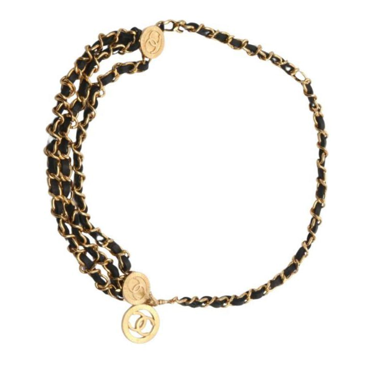CHANEL 1980s Interlocking-CC Belt