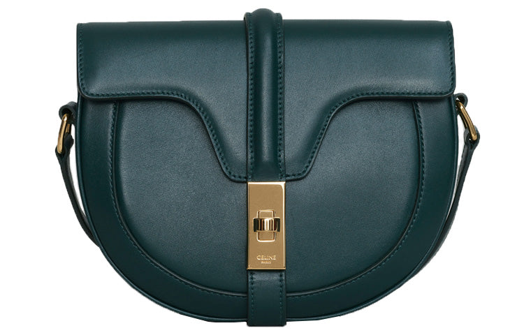 CELINE 16Besace Calfskin Handbag Shoulder Bag Crossbody Bag Small Size Women's Amazon Green