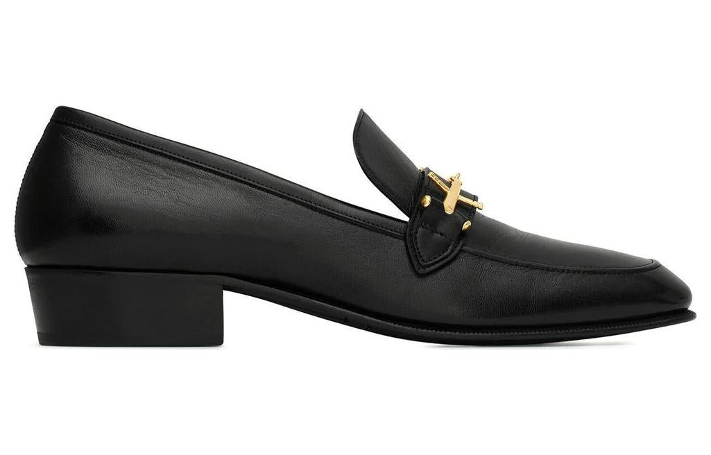 SAINT LAURENT Block Heel Loafers