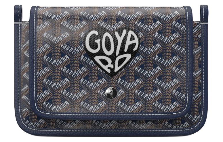 GOYARD Canvas With Leather Envelope Bag Crossbody Bag Shoulder Bag Unisex Dark Blue/Black Small Heart