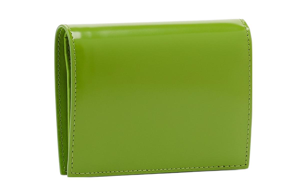 PRADA Calfskin Wallet Small Size Women's Green