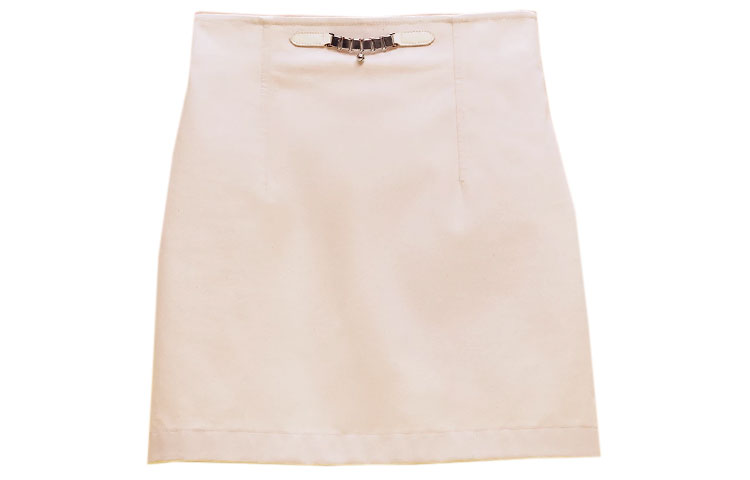 HERMES Casual Short Skirts Women's Gray White