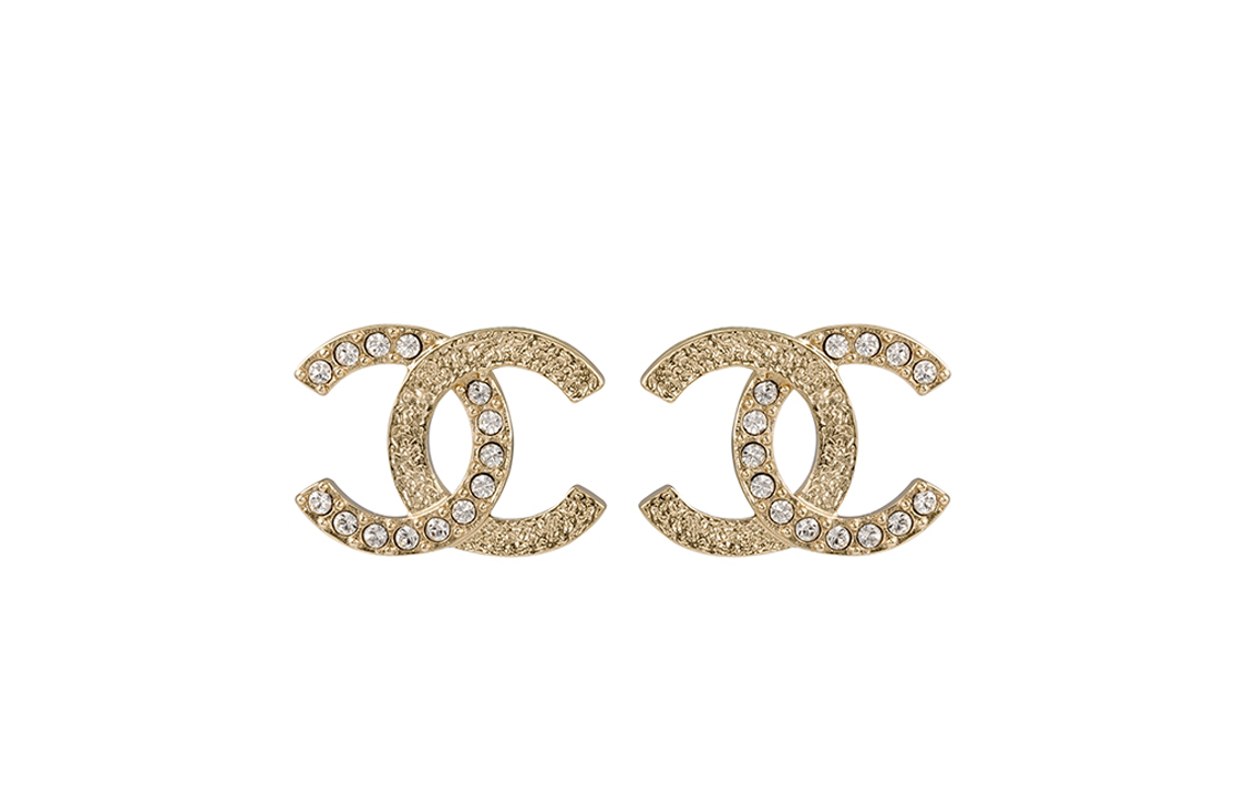 CHANEL 1980-1990 Cc Rhinestone-embellished Brooch