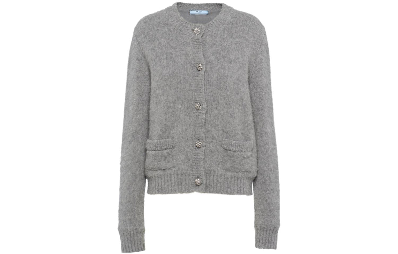 PRADA Crystal button Cashmere Cardigan