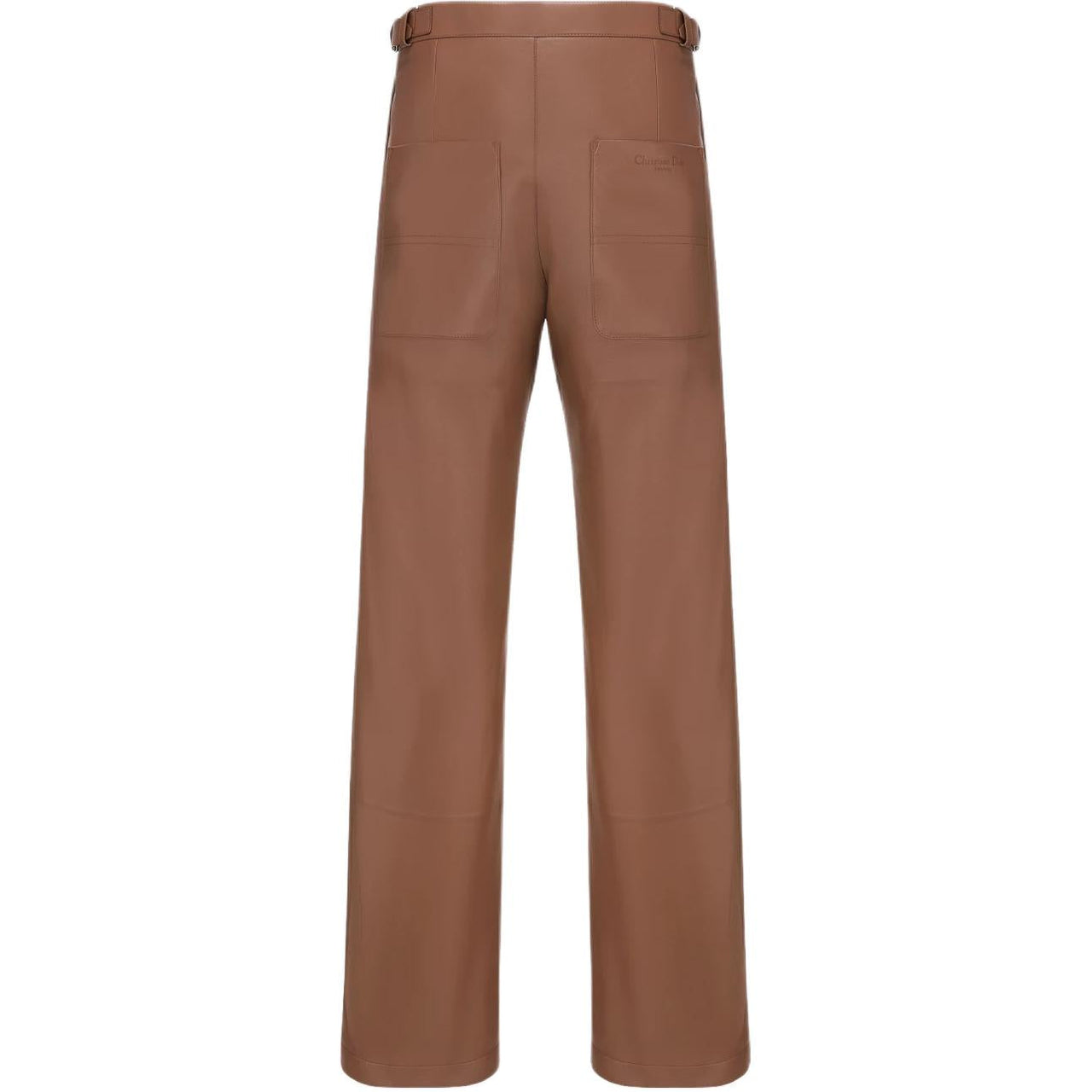 DIOR FW24 Leather Pants Men's Brown