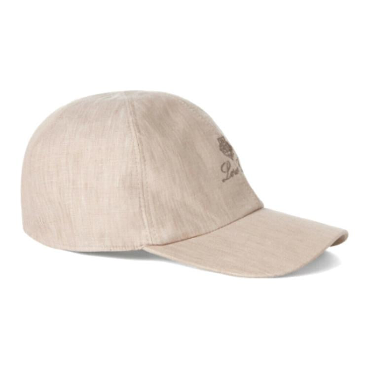Loro Piana Linen Baseball Caps Men's Linen Beige