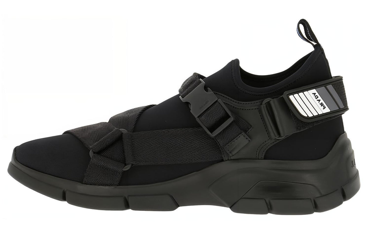 PRADA Cushioning Anti-Slip And Wear-Resistant Low-Top Casual Shoes Men's Black
