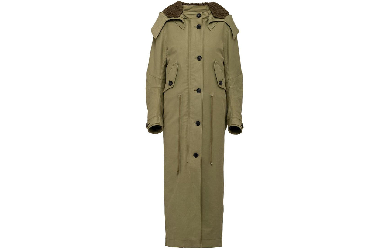 PRADA Coats Women's Army Green