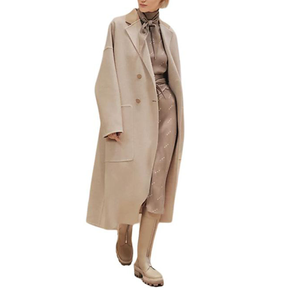 HERMES Coats Women's Beige