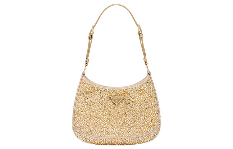 PRADA Cleo Fabric Shoulder Bag Handbag Shoulder Bag Women's Gold