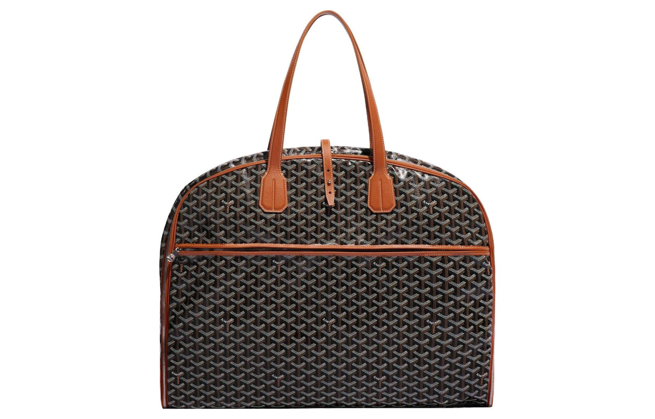 GOYARD MAYFAIR Canvas With Leather Handbag Unisex Brown
