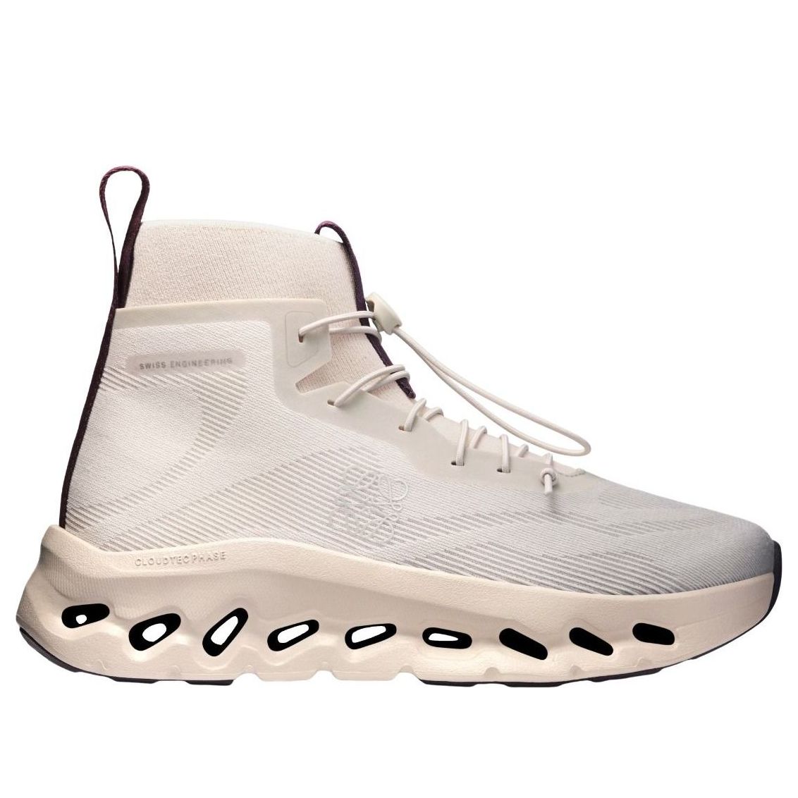 (WMNS) On Running x Loewe Cloudtilt Hi 'Sand Oatmeal Plum' 3WG10765484