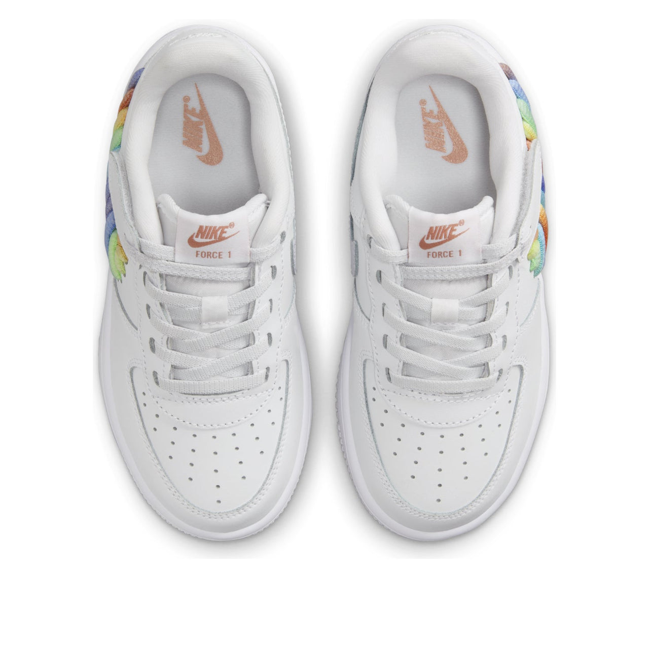 (PS) Nike Force 1 Low LV8 EasyOn 'Rainbow Lace Swoosh' FN4890-100