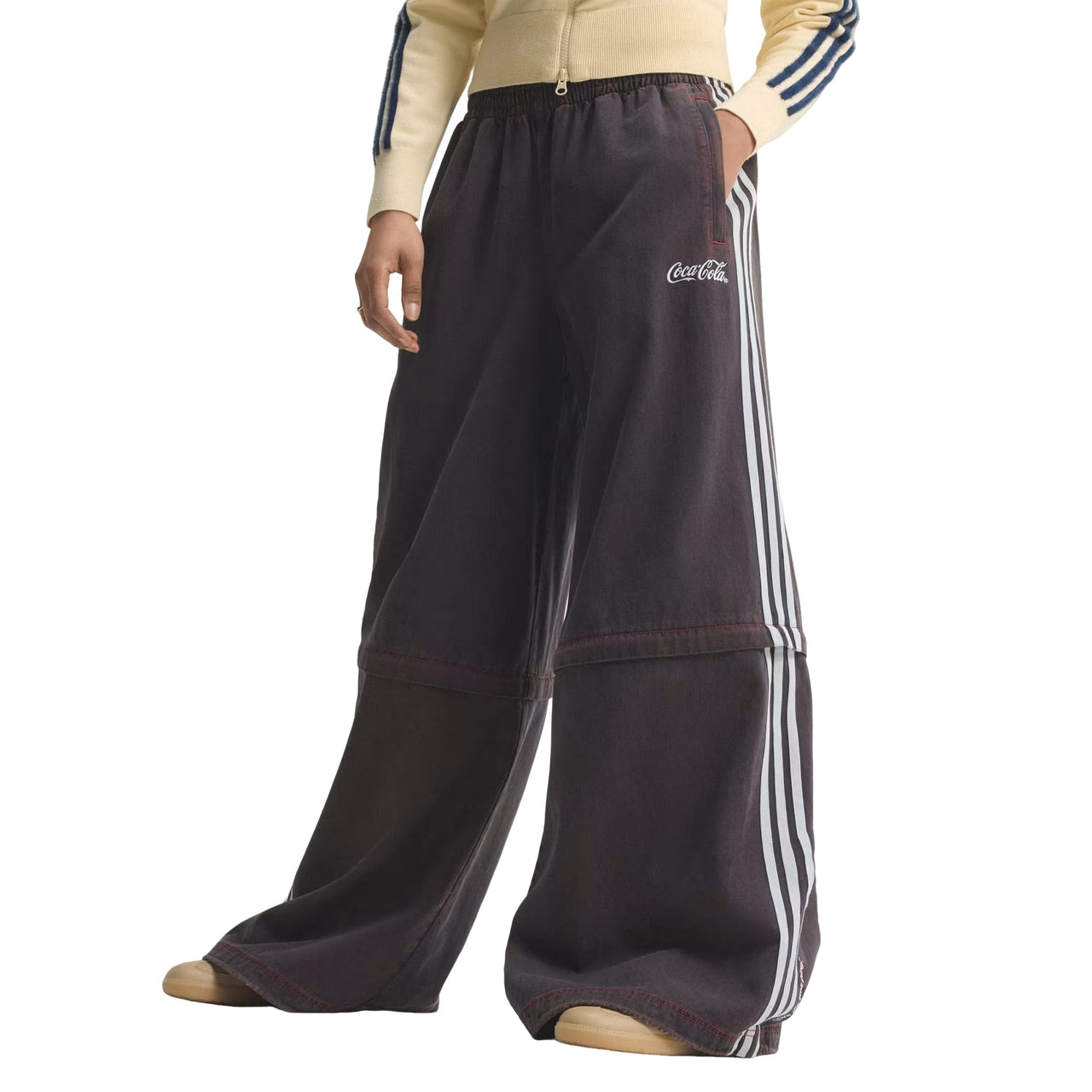 (WMNS) adidas x Coca-Cola Adilenium Firebird Denim Track Pants Asia Sizing 'Black' KY7695