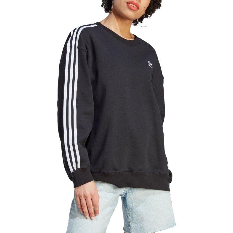 (WMNS) adidas originals Adicolor Classics Oversized Sweatshirt Asia Sizing 'Black' IK6605