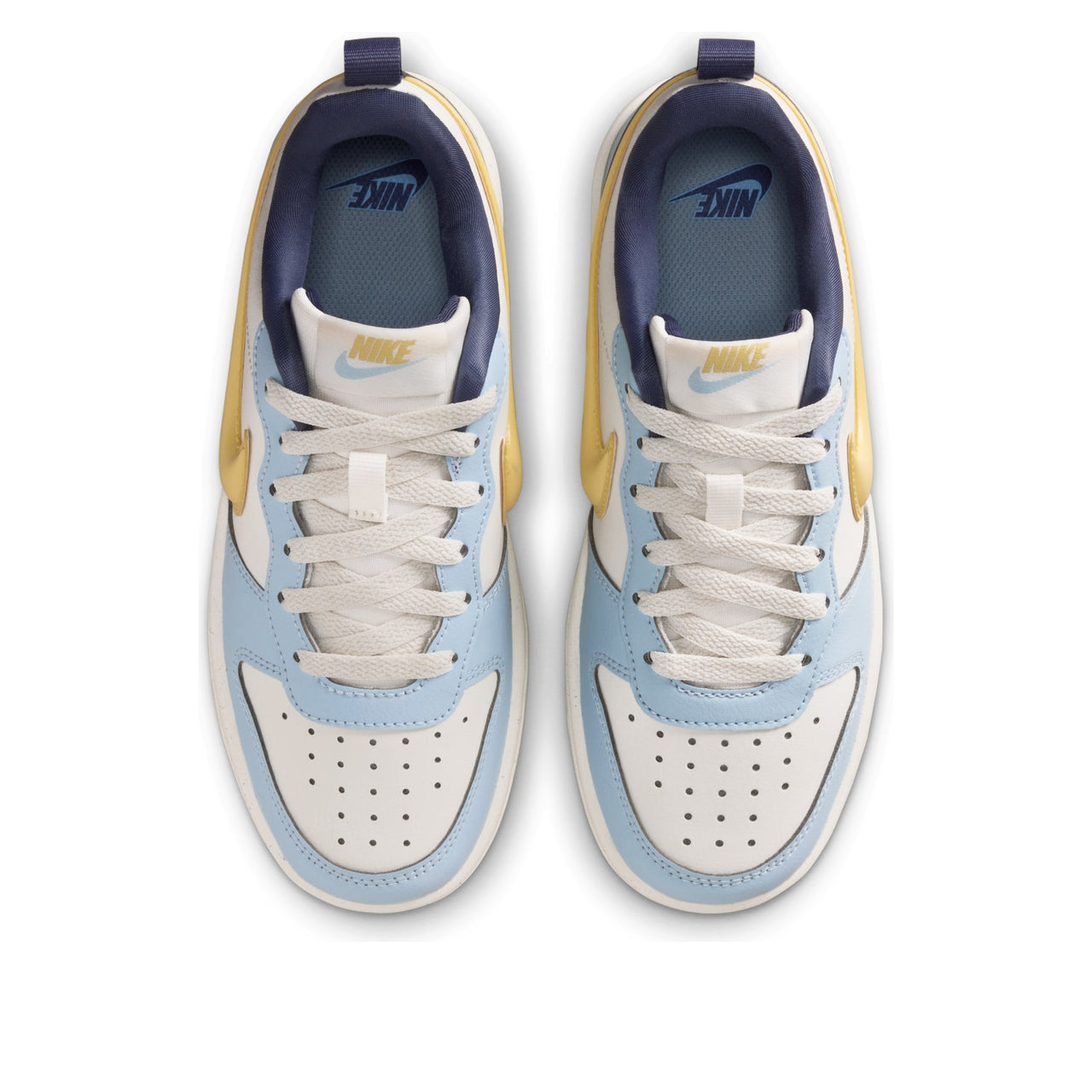 (GS) Nike Court Borough Low Recraft 'Sail Soft Yellow Celestine Blue' IM6698-171