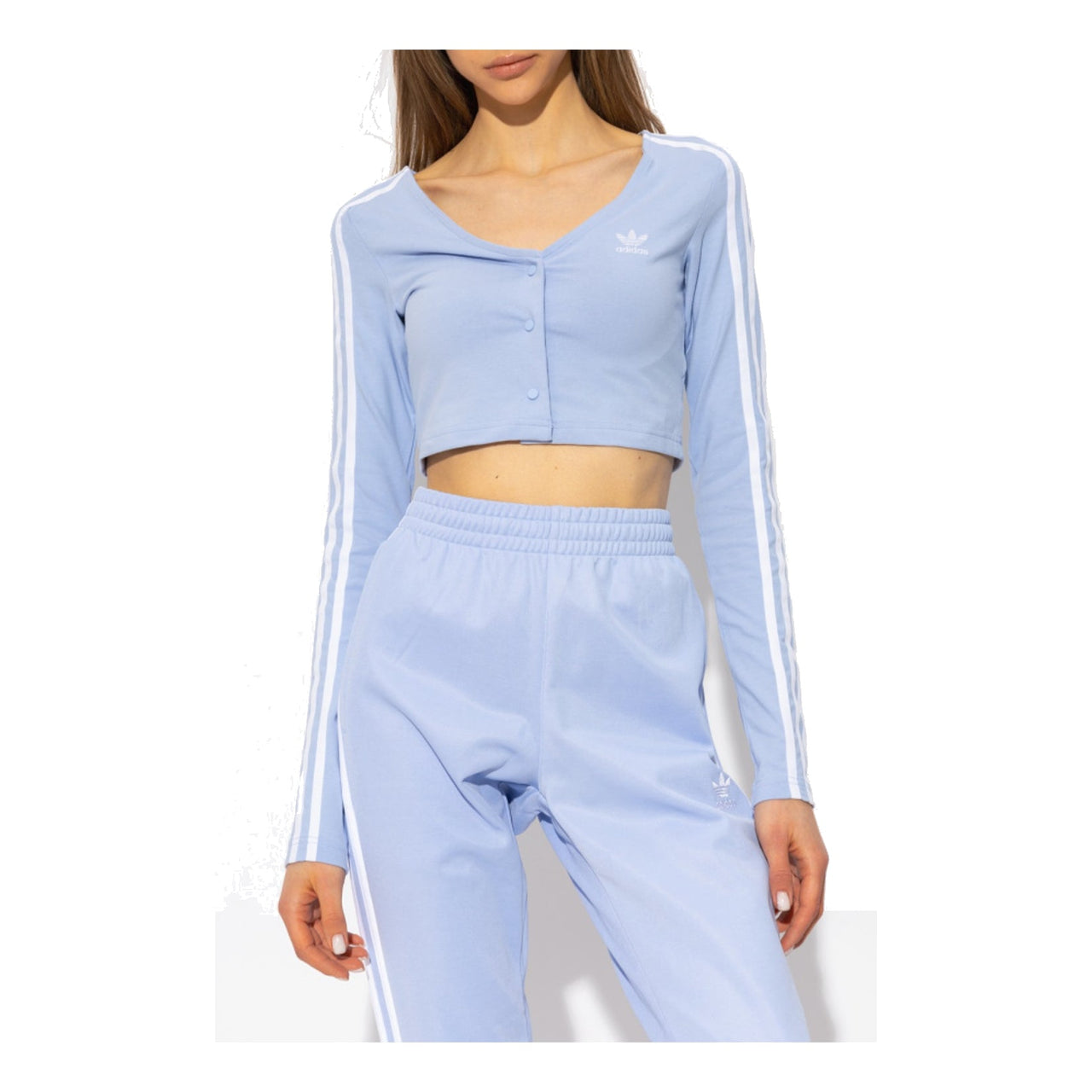 (WMNS) adidas Adicolor Classics 3-Stripes Long Sleeve Polo 'Blue' IC5474