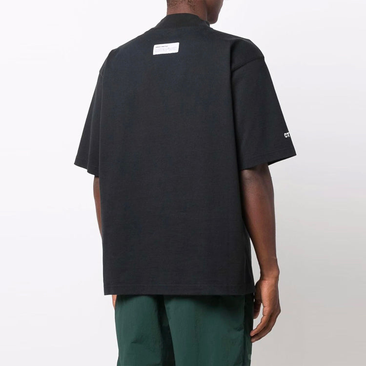 HERON PRESTON FW21 Censored Heron Turtleneck T-shirt 'Black Grey' HMAA021F21JER0011005