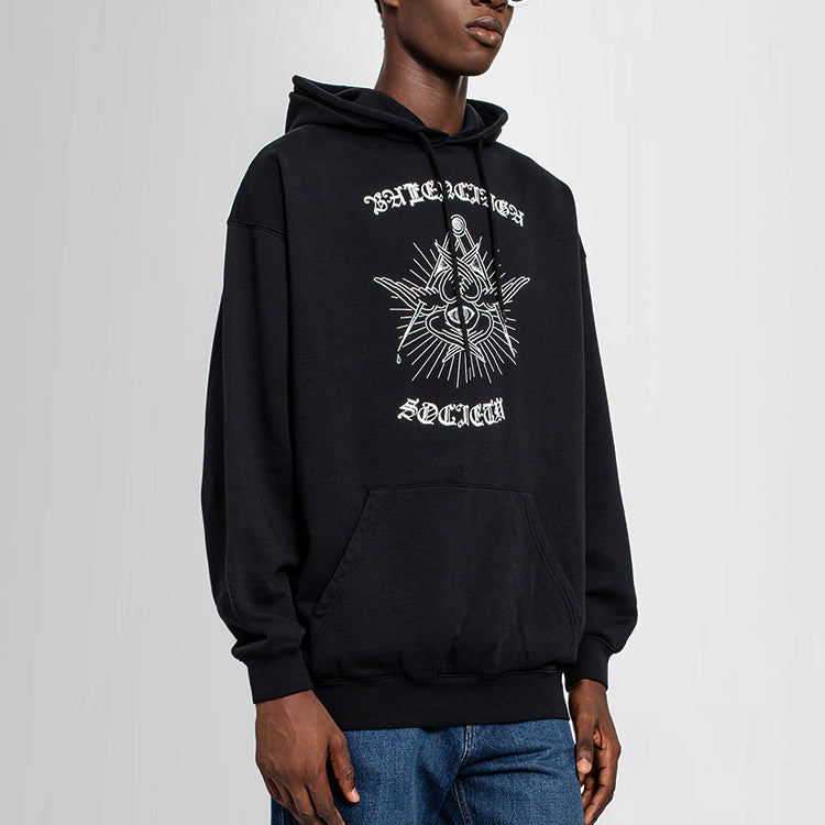 Men's Balenciaga Printing Pullover Black 570811TJVE91000