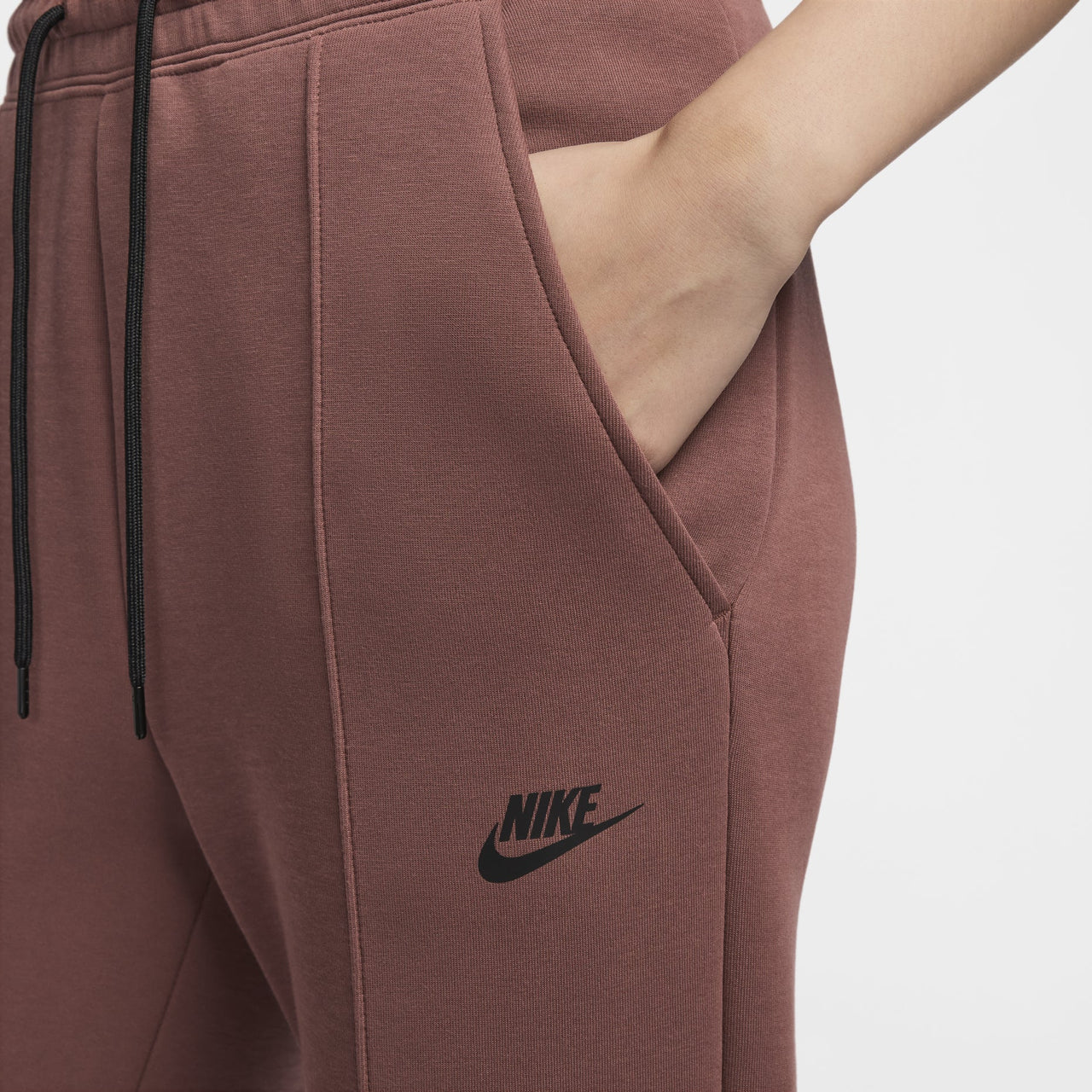 (WMNS) Nike Sportswear Tech Fleece Mid-Rise Joggers Pants 'Red' FB8331-218