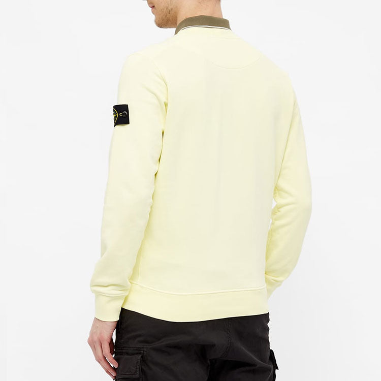 STONE ISLAND Garment Dyed Crewneck Sweatshirt 'Lemon' 741563051-V0031