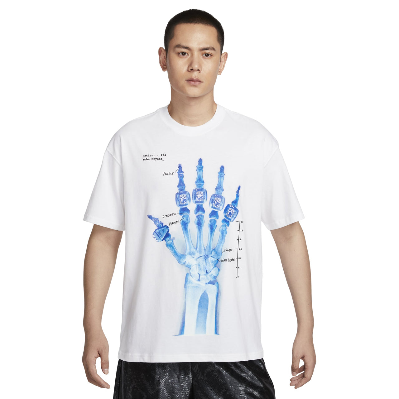Nike Kobe T-shirt Asia Sizing 'X-Ray White' HV6695-100