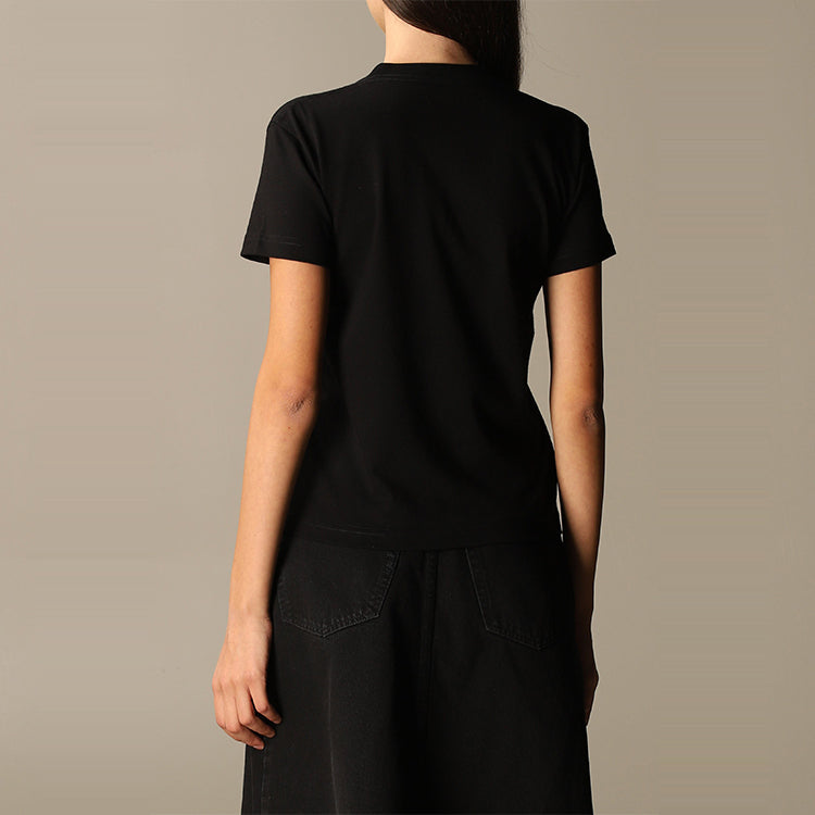 Balenciaga BLogo Printing Short Sleeve Black 612964TJVD61000