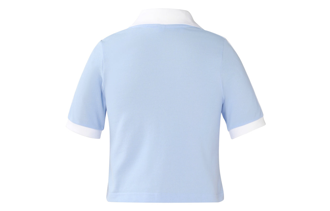 (WMNS) adidas short Sleeve Polo Shirt 'Blue' IP3756
