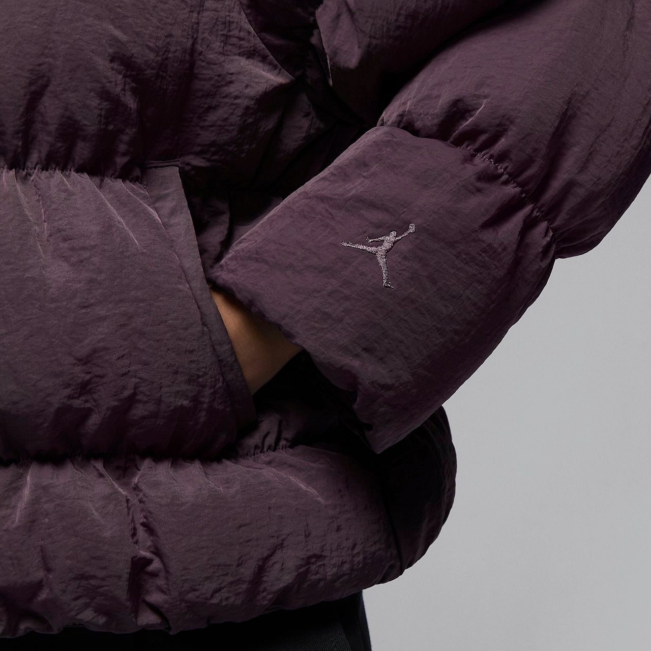 (WMNS) Air Jordan Cropped Puffer Jacket Coat 'Purple' FB5150-508