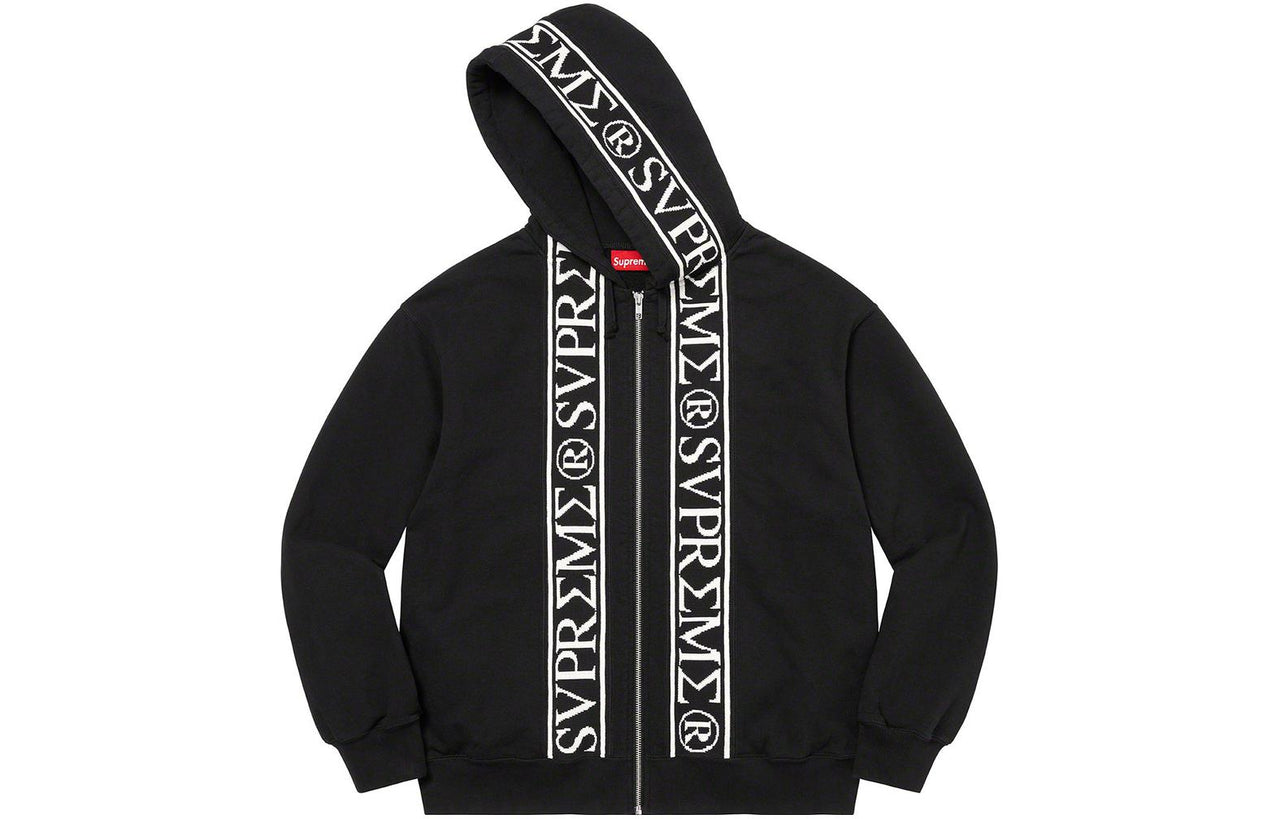 Supreme SS23 Week10 Roman Zip Up Hoodie 'Black' SUP-SS23-194