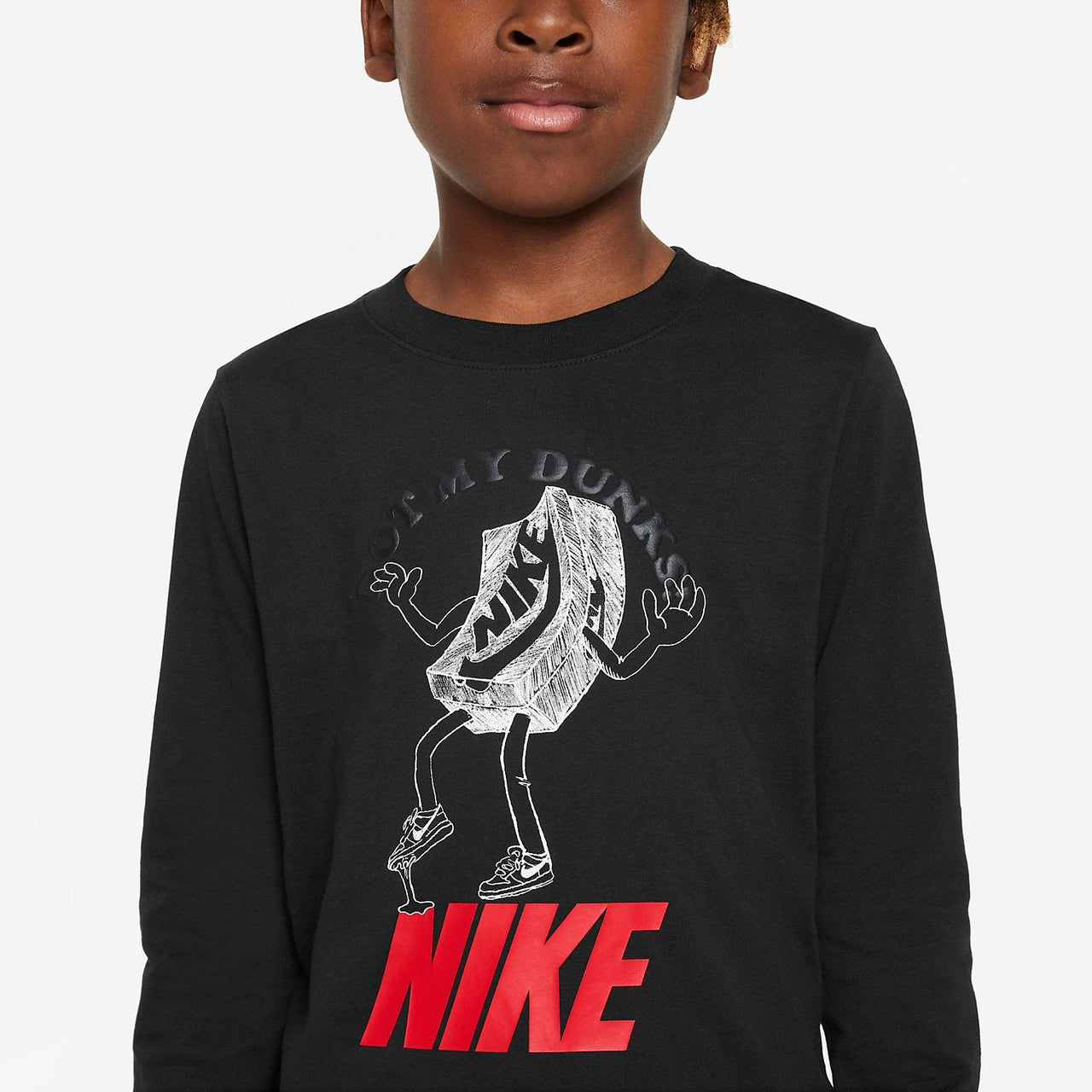 (PS) Nike Sportswear Long-Sleeve T-Shirt 'Black' FD3990-010