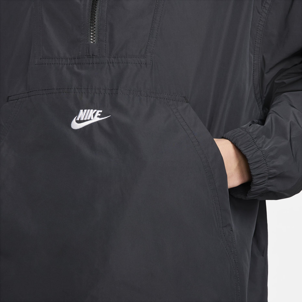 Nike Club Marina Anorak Asia Sizing 'Black White' FN3893-010