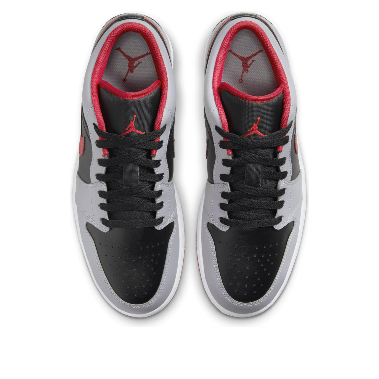 Air Jordan 1 Low 'Black Light Smoke Grey Gym Red' 553558-060
