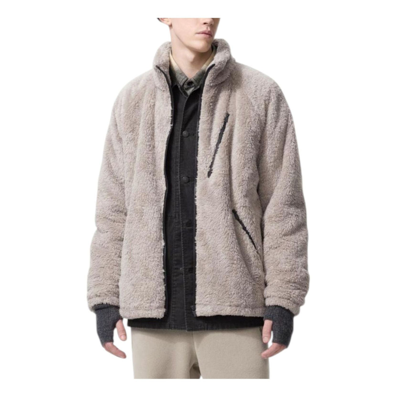 Uniqlo x Needles Fleece Jacket 'Beige' 480408-31
