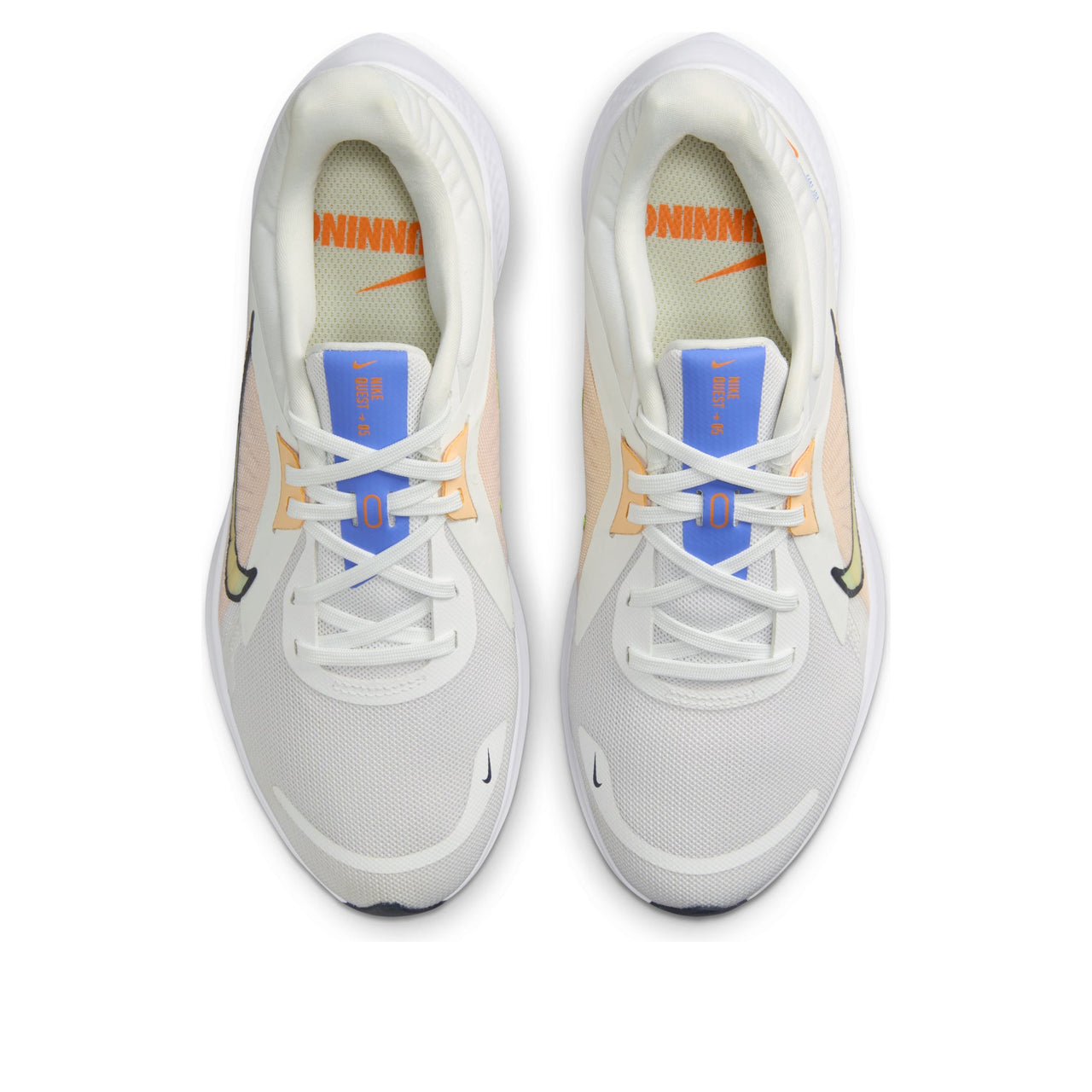 (WMNS) Nike Quest 5 'White Orange Black' DD9291-103