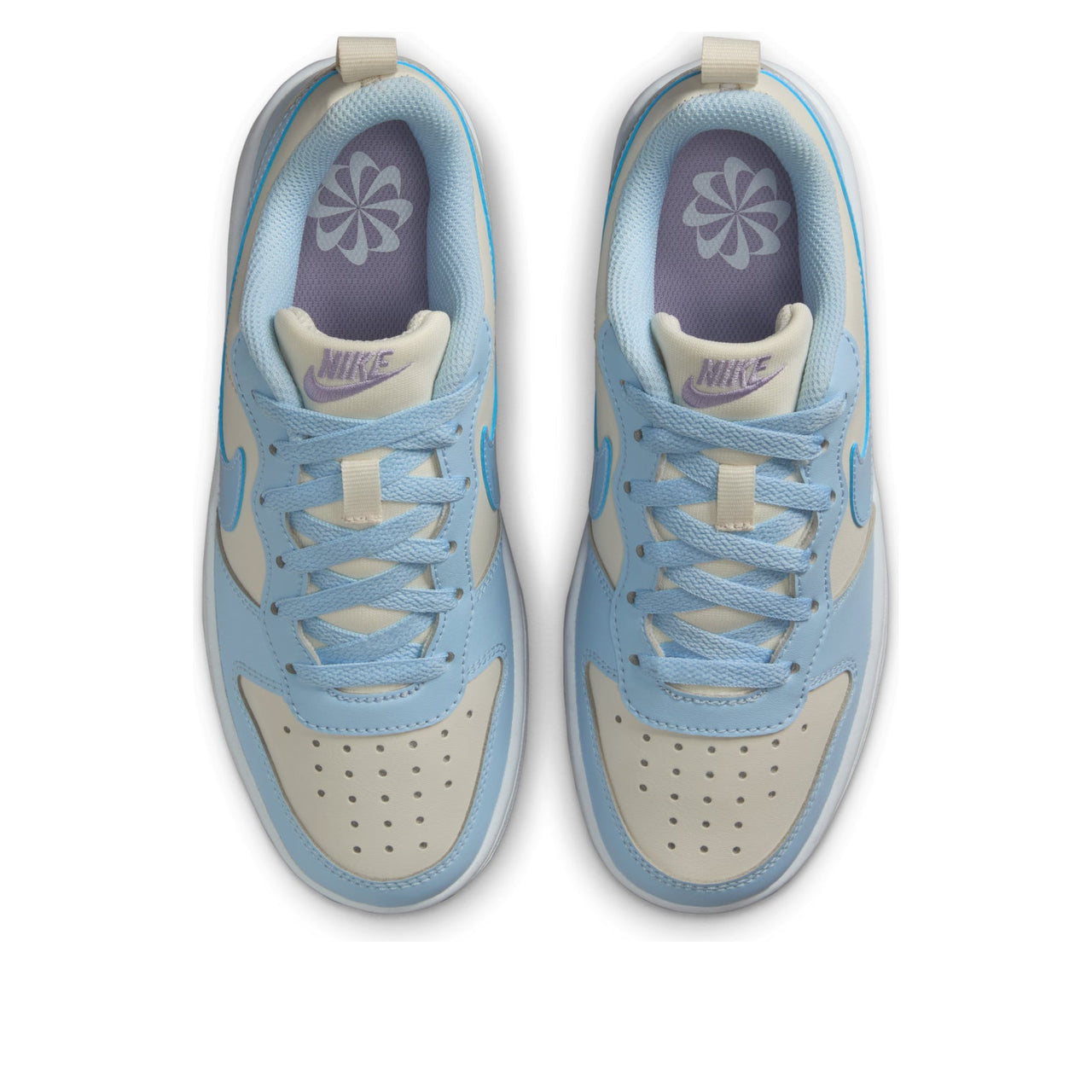 (GS) Nike Court Borough Low Recraft 'Soft Pearl Hydrangeas White Celestine Blue' IH4048-001