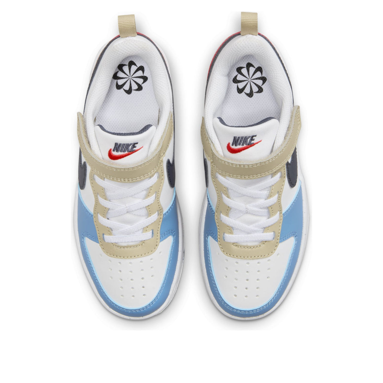 (PS) Nike Court Borough Low Recraft 'White Thunder Blue Light Crimson' DV5457-124