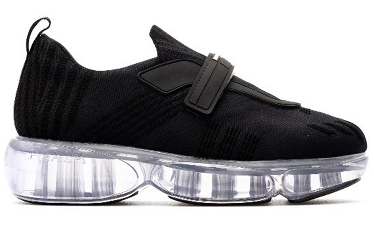 PRADA Cloudbust Rubber And Leather 'Black With Clear Sole' Women's