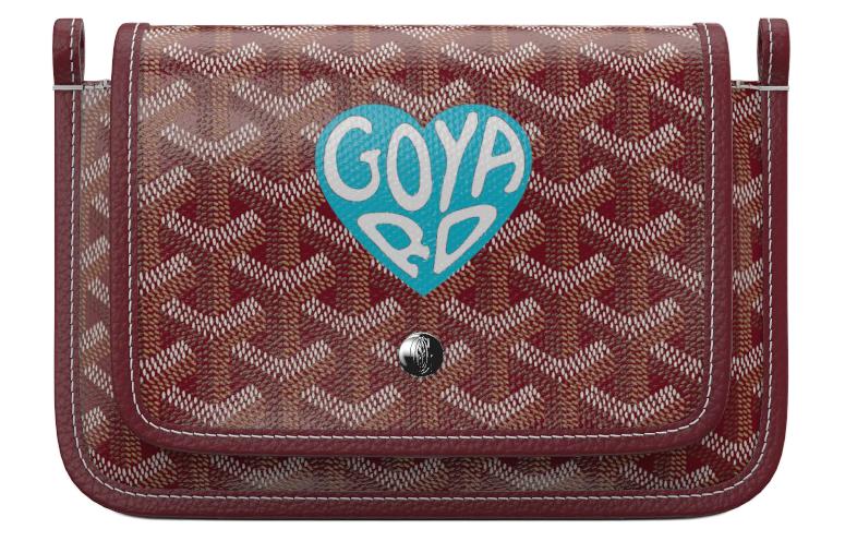 GOYARD Canvas With Leather Envelope Bag Crossbody Bag Shoulder Bag Unisex Burgundy Green Turquoise Blue Small Heart