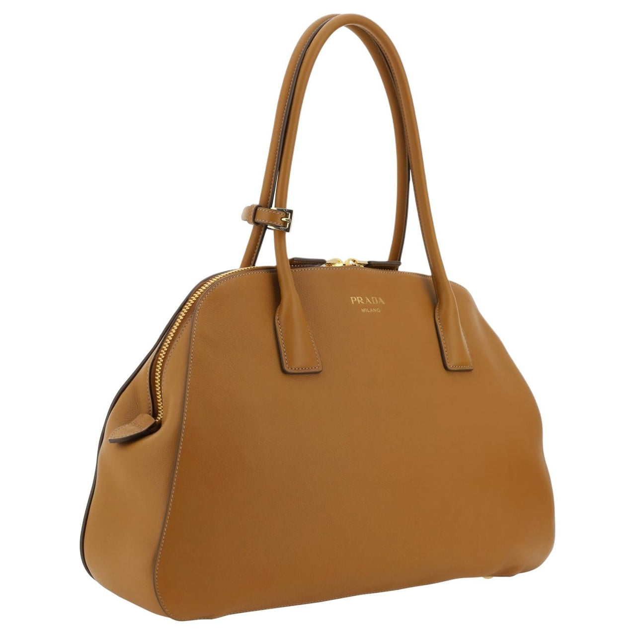 PRADA Cow Leather Shoulder Bag Regular Women's Caramel