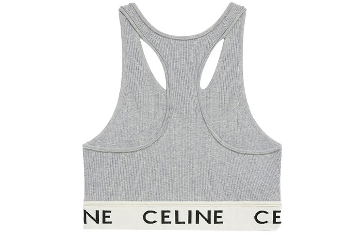CELINE Tank Tops Women's Gray