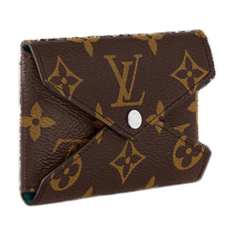 LOUIS VUITTON Coated Canvas Card Holder Men's Green & Brown