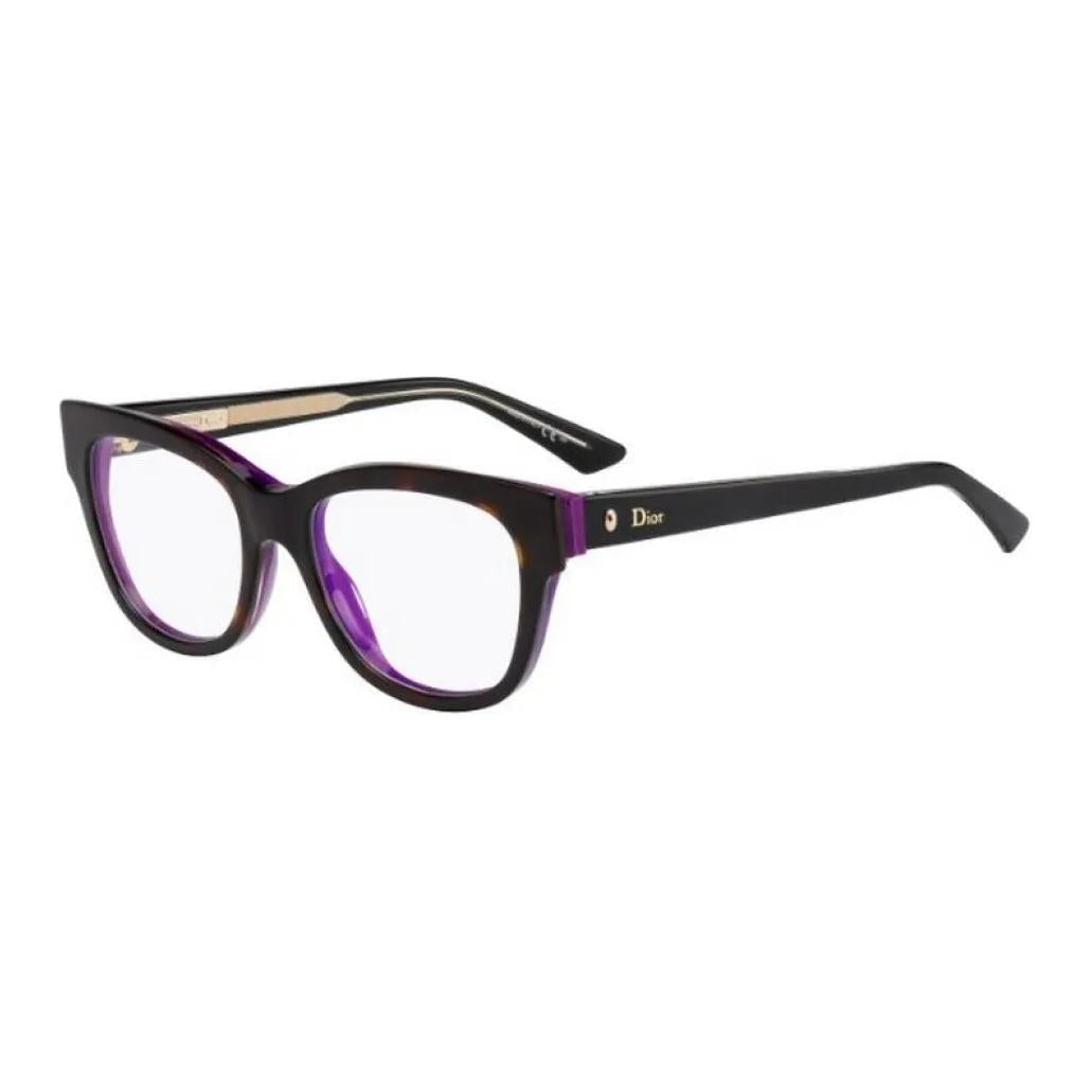 DIOR Plastic Titanium Square Eyeglass Frames Women's Black
