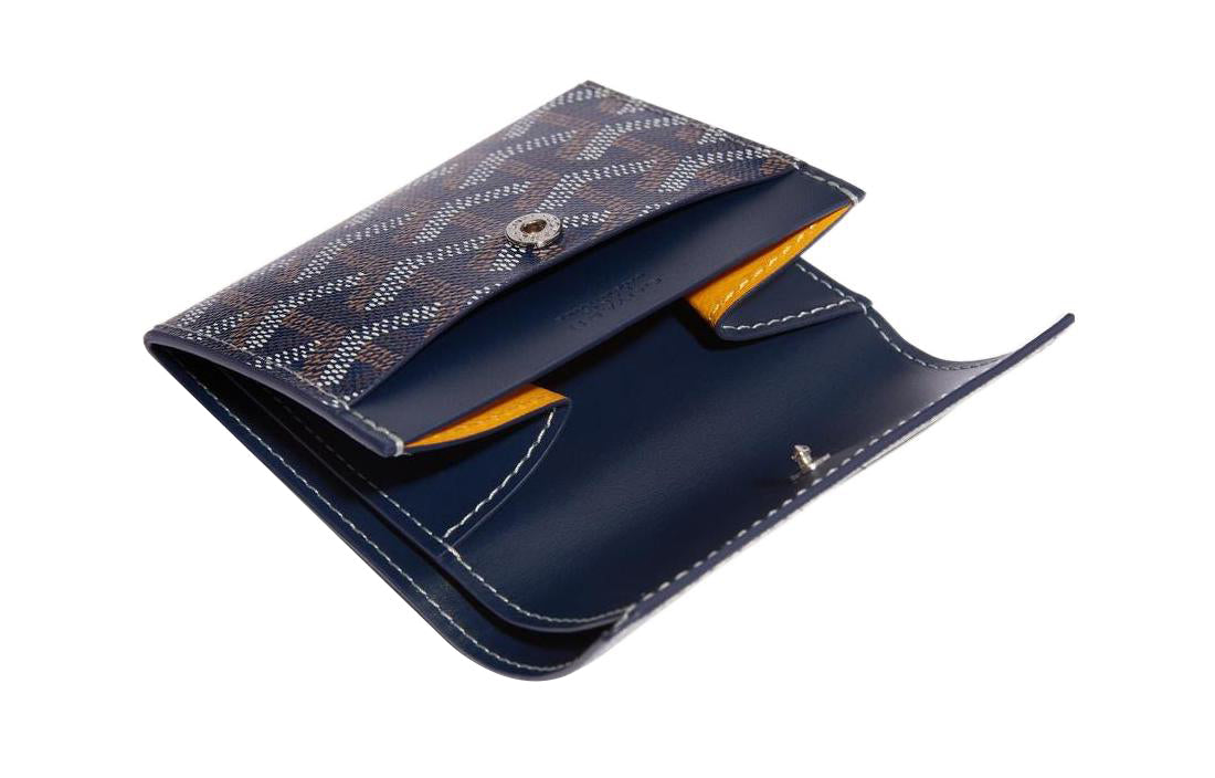 GOYARD MARIGNY Canvas With Leather Coin Purse Women's Dark Blue
