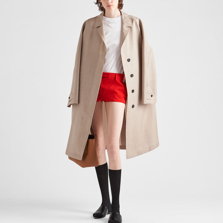 PRADA Coats Women's Gray Ropes