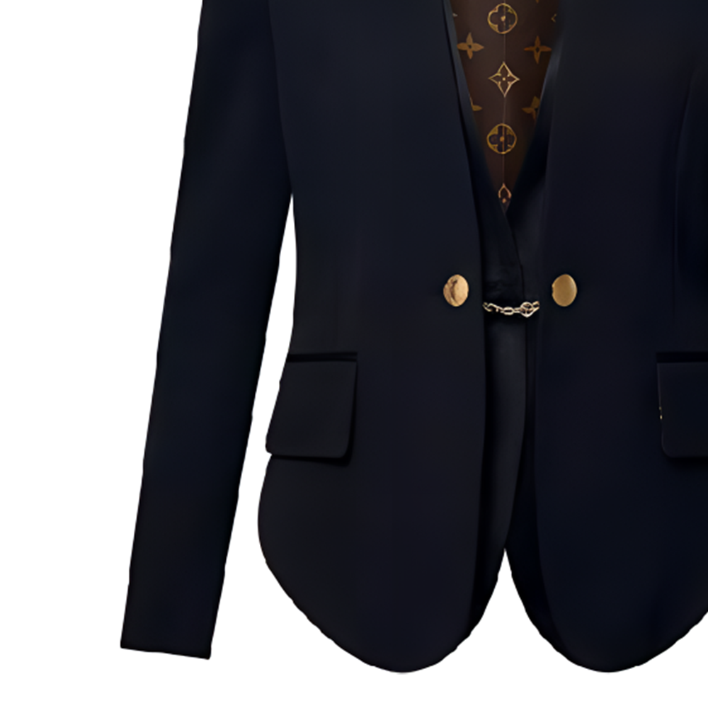 LOUIS VUITTON Collarless Chain Detail Blazer